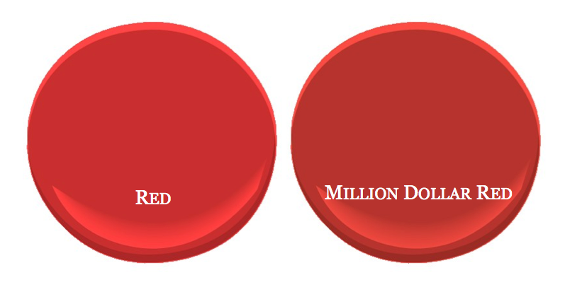 Bestselling red paint colors, via #RoomLust